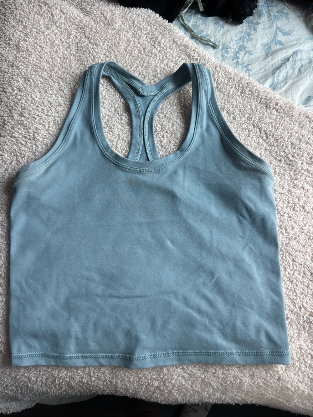 lululemon athletica Light Blue Racerback Crop Tank